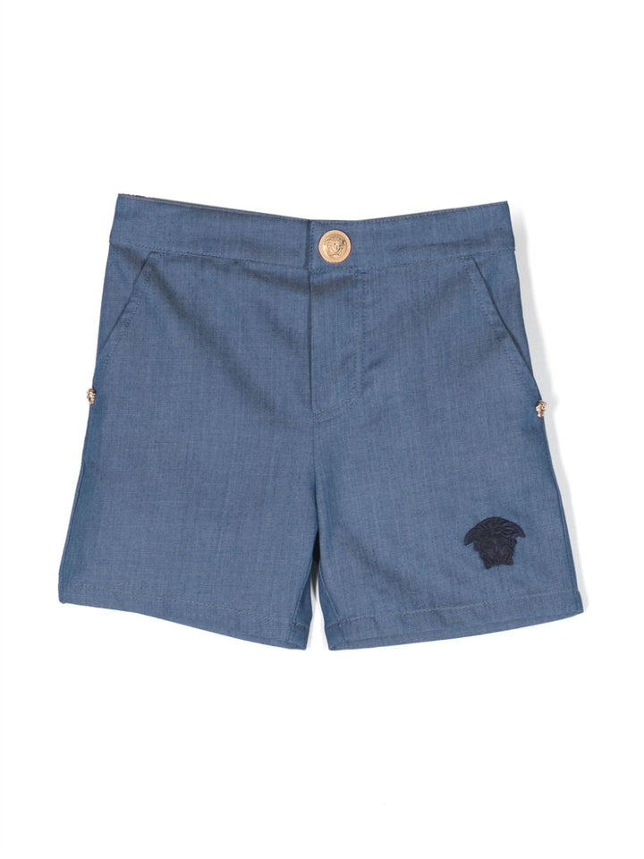 Short bleu nouveau-né