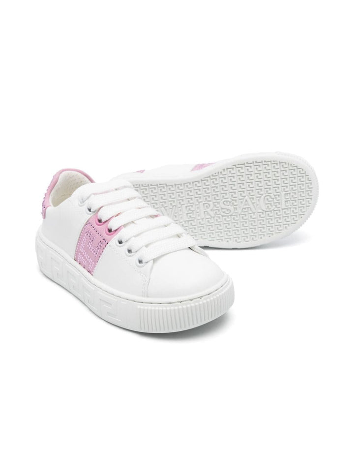 Baskets fille blanc/rose