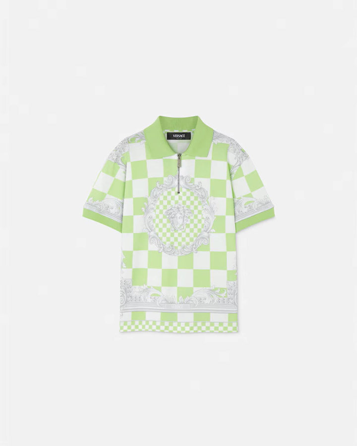 Polo bianco/verde bambino