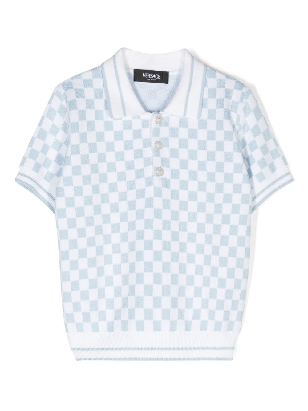 Polo bianca/blu bambino