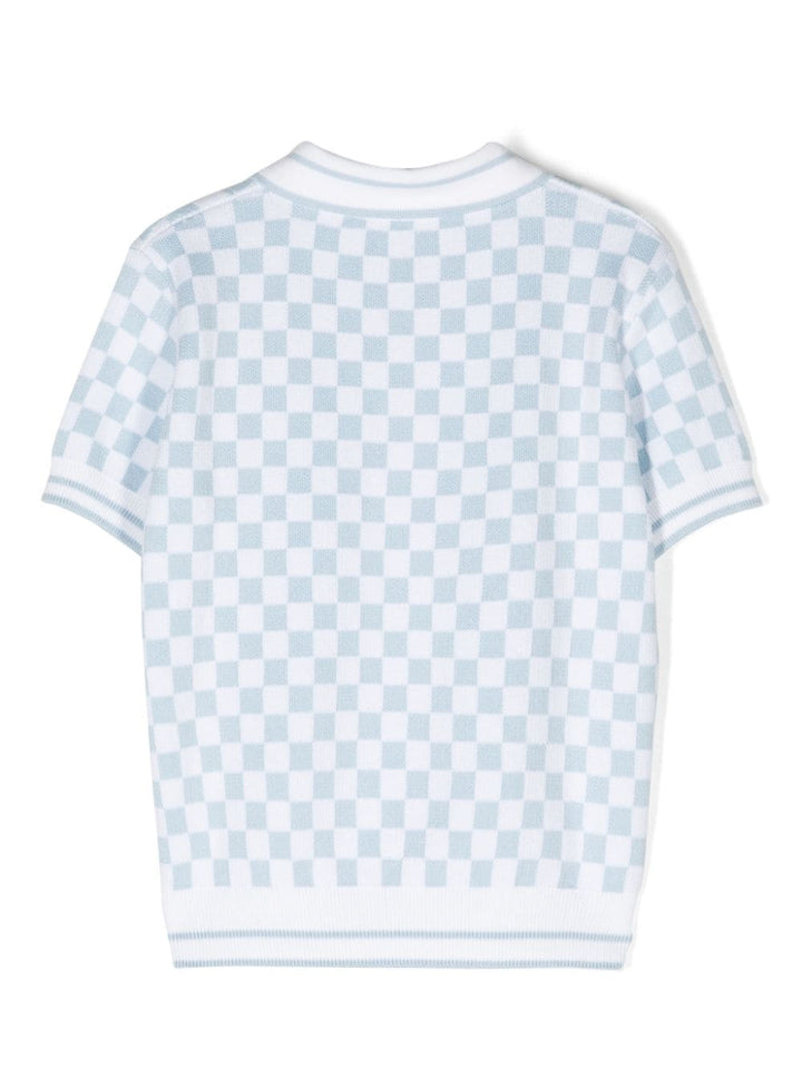 Polo blanc/bleu pour enfant