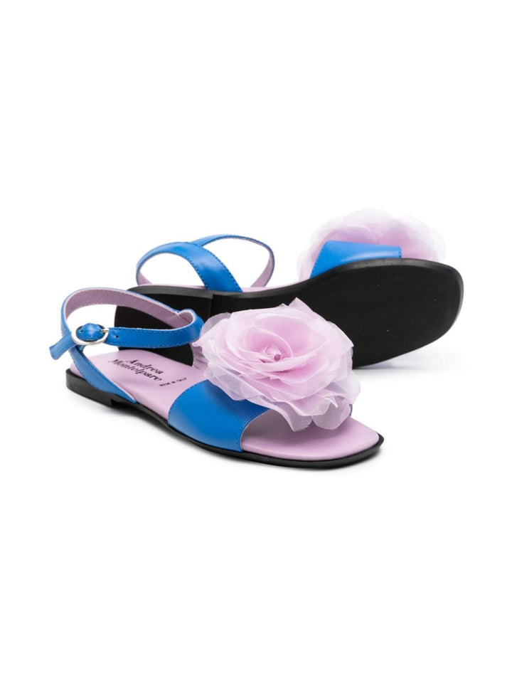Sandales fille bleu/violet