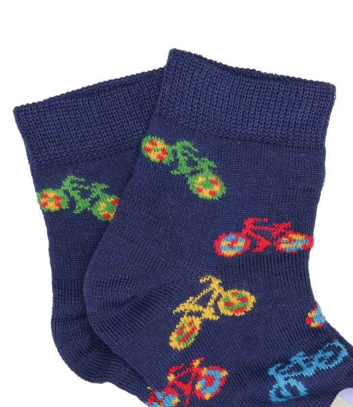 Chaussettes bébé bleues/multicolores