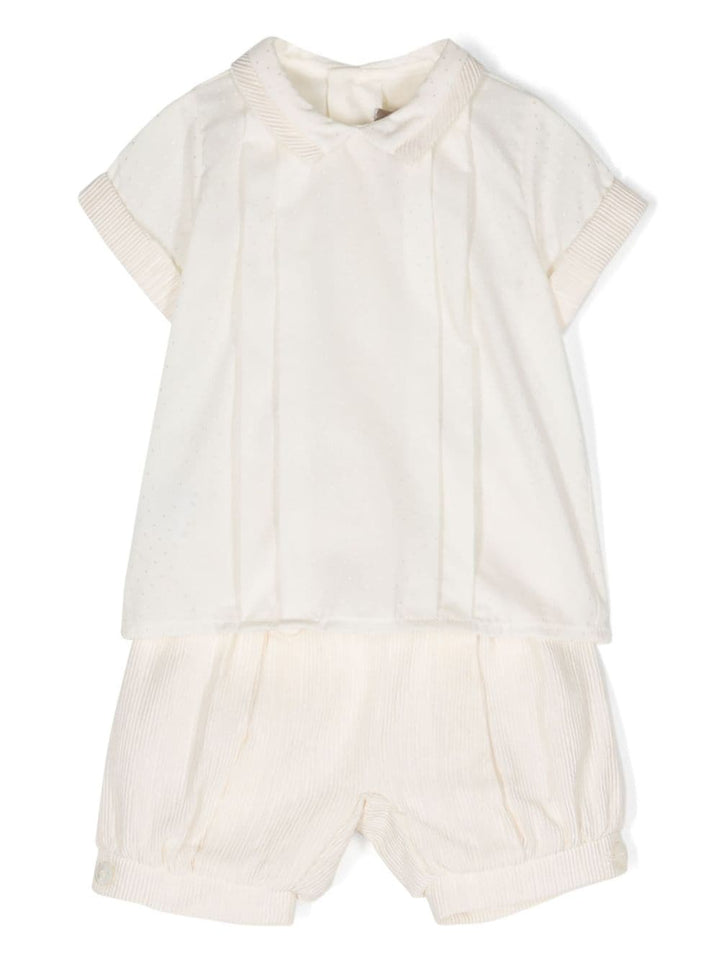 Set pantaloncini ivory neonato