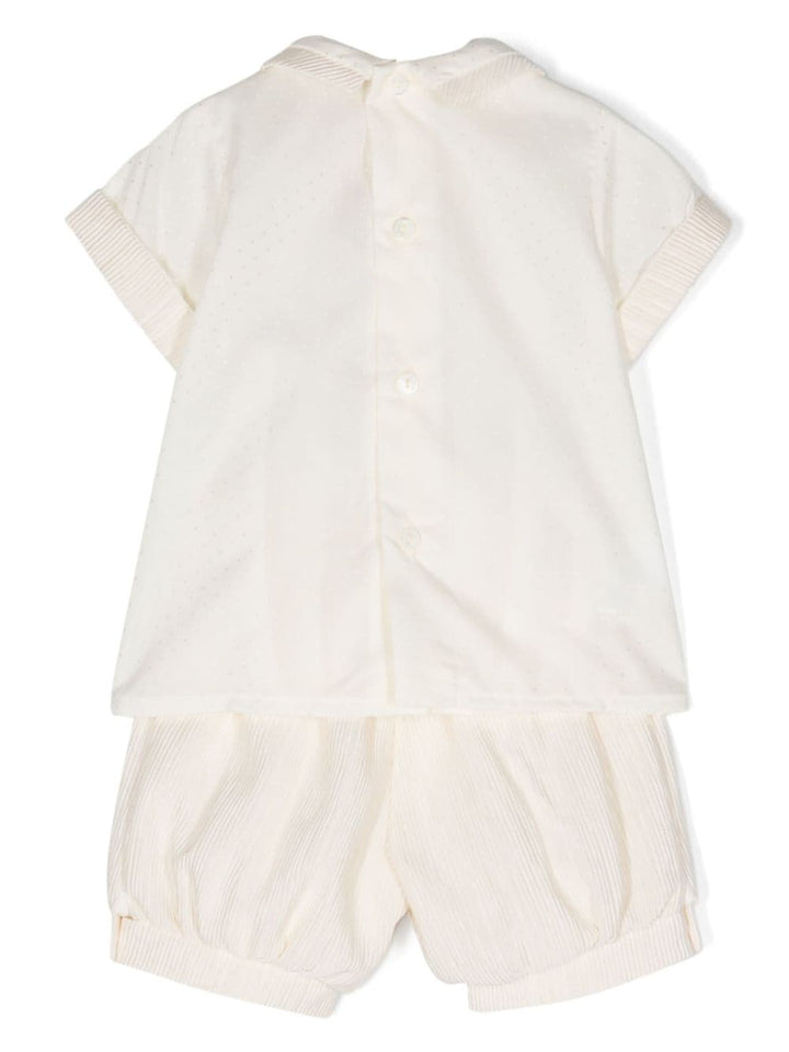 Set pantaloncini ivory neonato