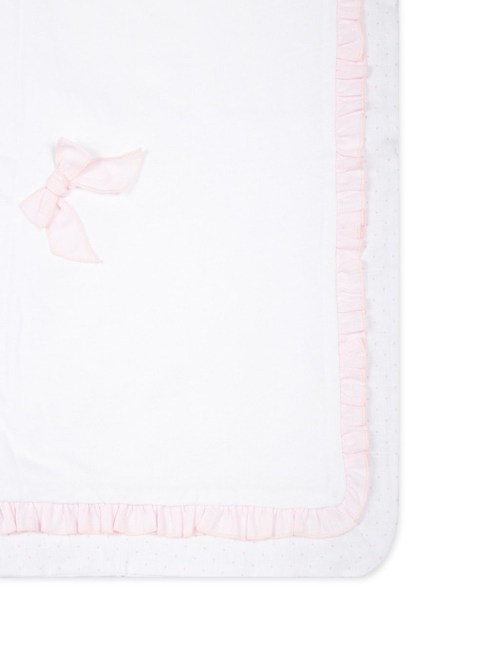 Coperta bianca/rosa neonata