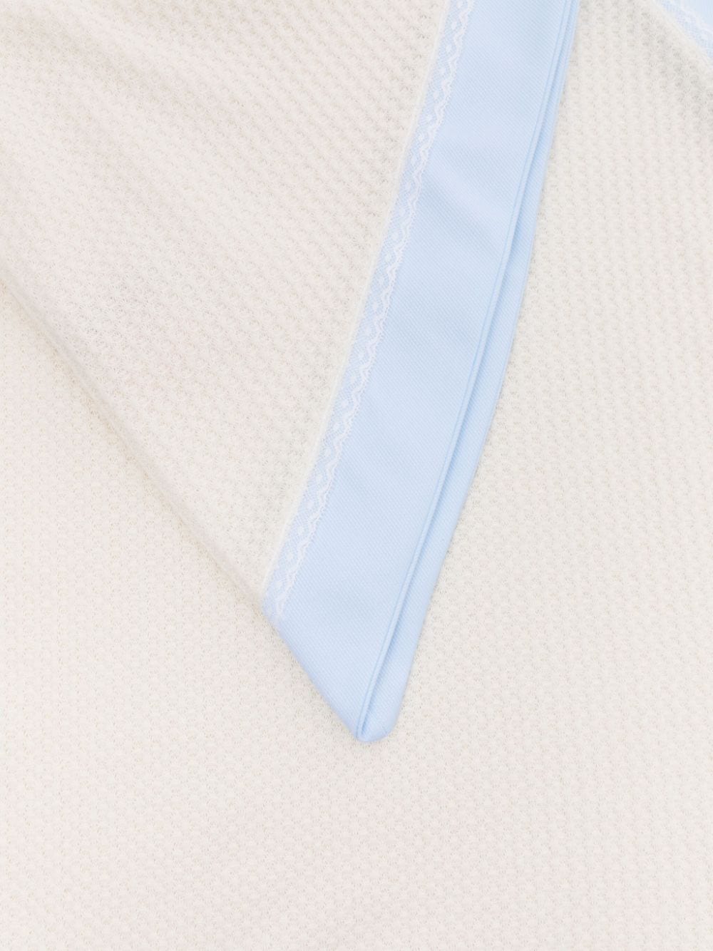 Coperta avorio/azzurra neonato