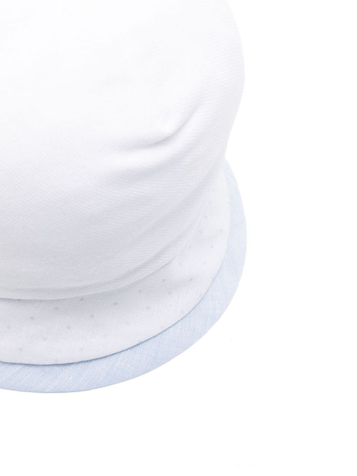 Cappello bianco/azzurro neonato