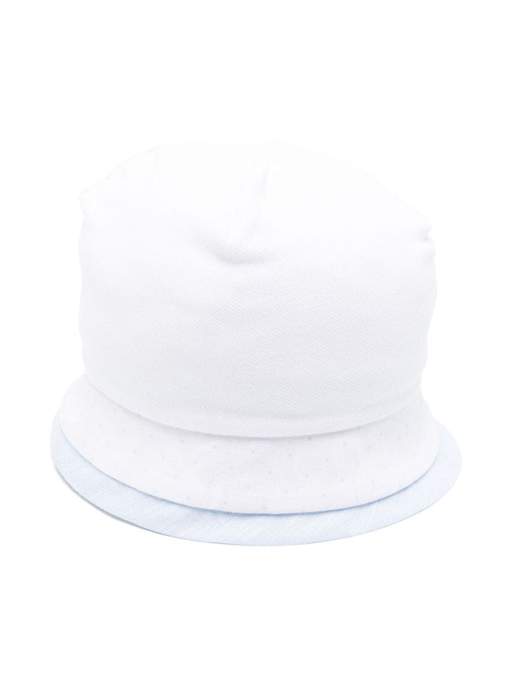 Cappello bianco/azzurro neonato