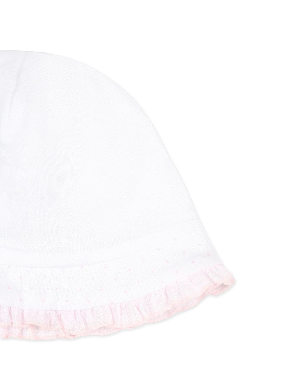 Bonnet blanc/rose pour nouveau-né