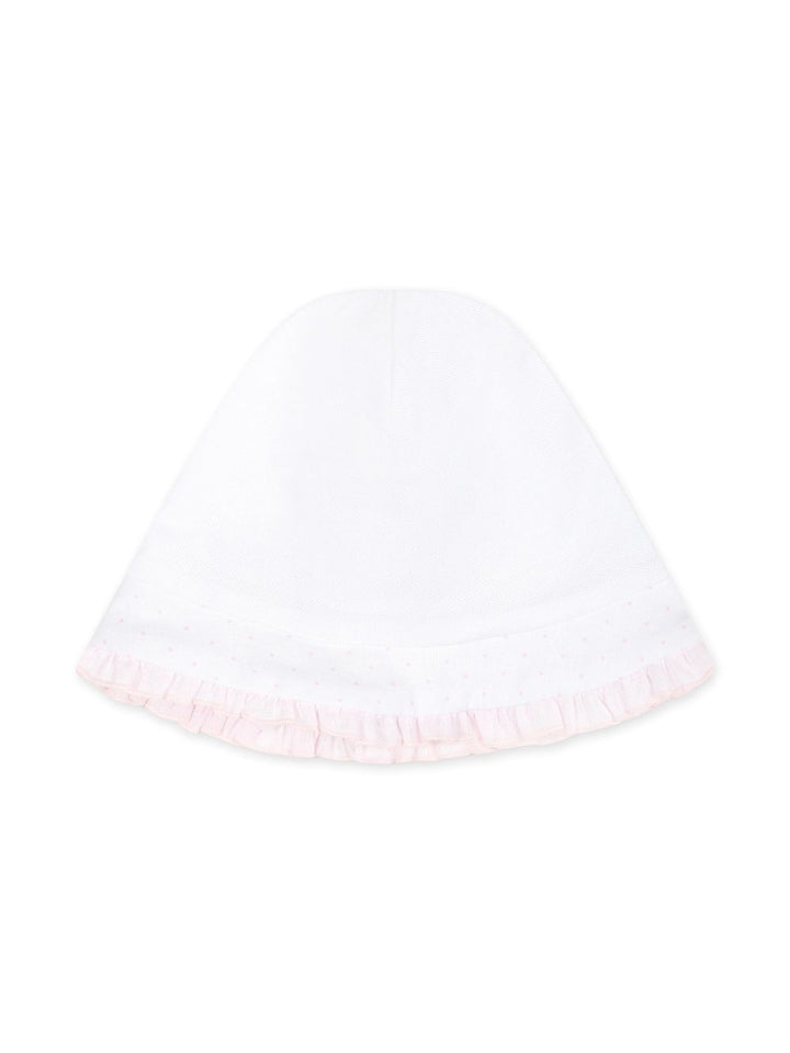 Bonnet blanc/rose pour nouveau-né