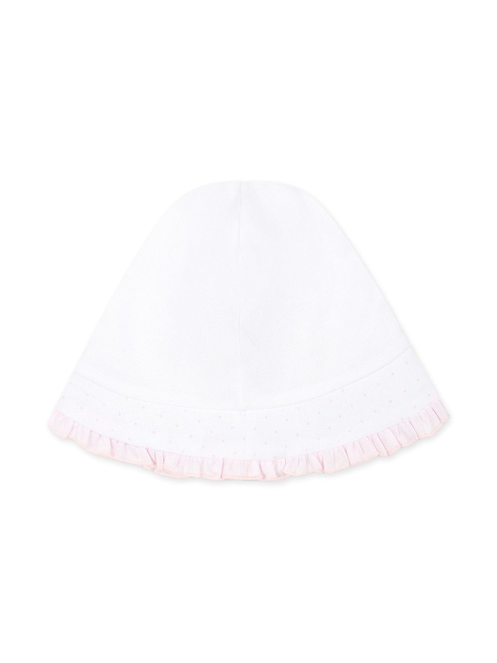 Bonnet blanc/rose pour nouveau-né