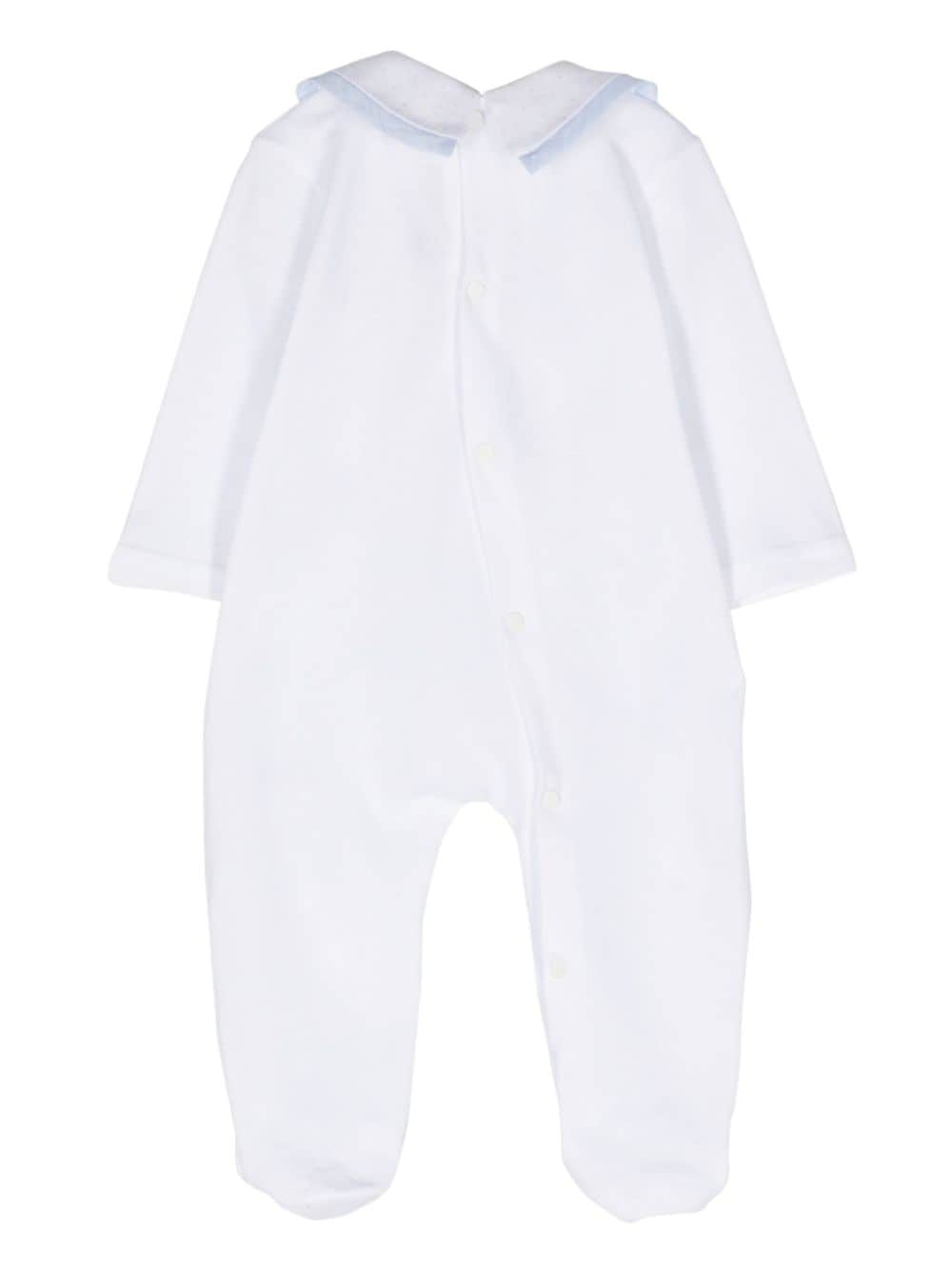 Pyjama bébé fille blanc/bleu