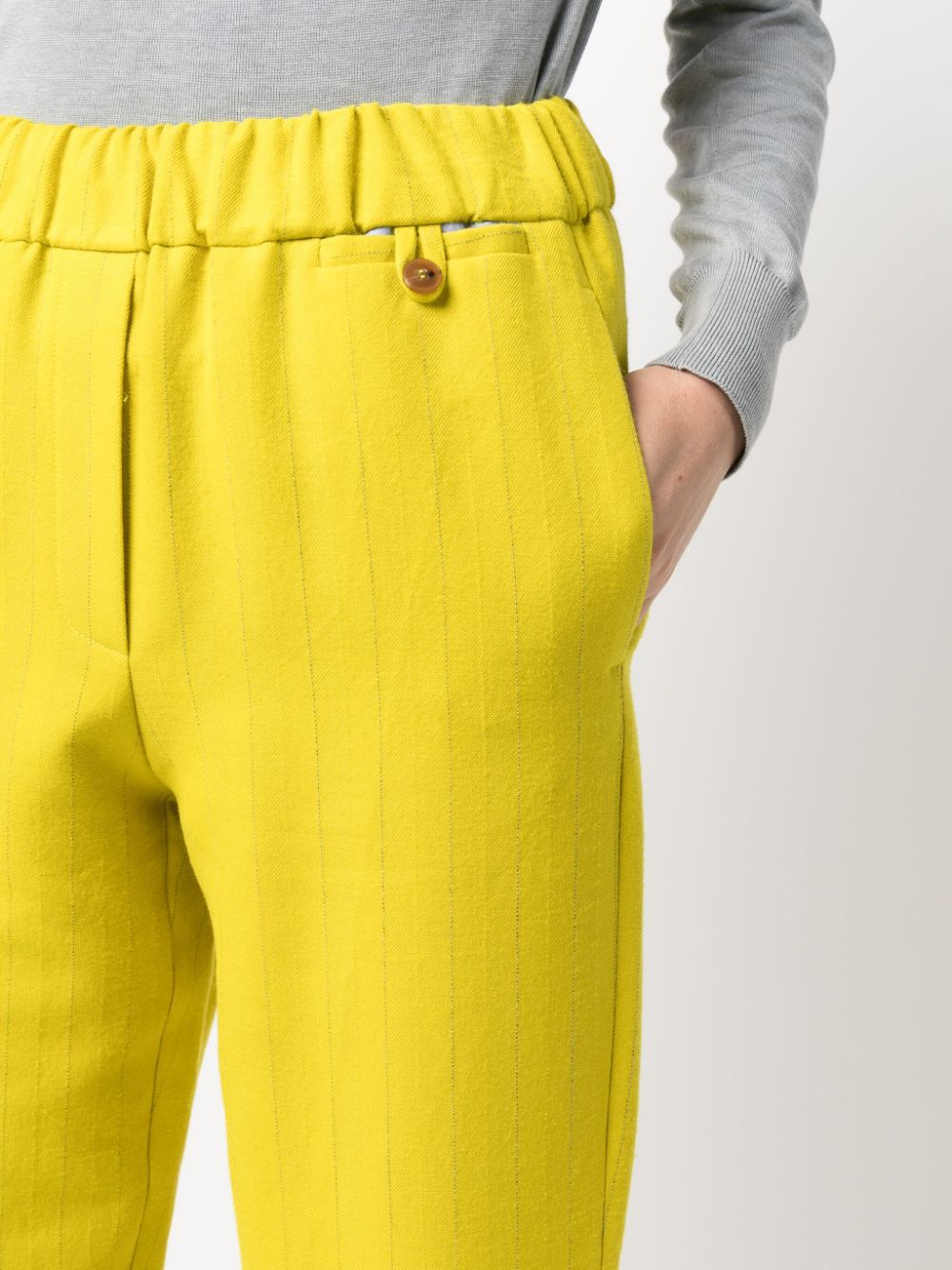 Pantalon femme jaune
