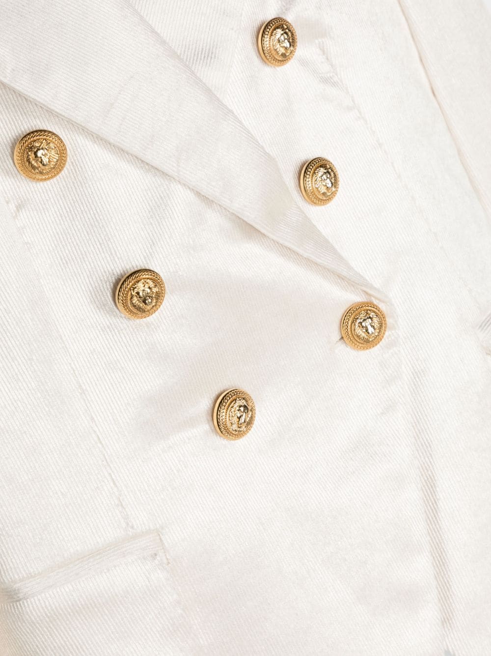 Veste croisée blanche pour fille avec boutons dorés