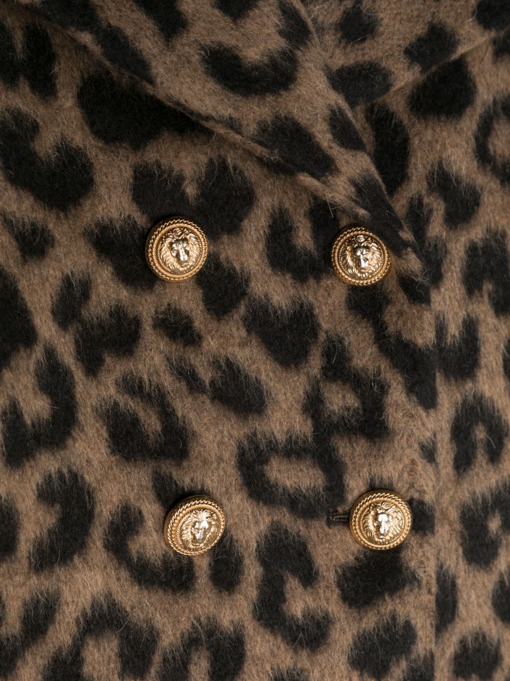 Manteau à imprimé animalier et boutons dorés pour fille