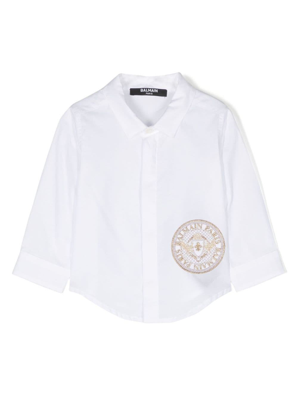 Camicia bianca bambino con logo
