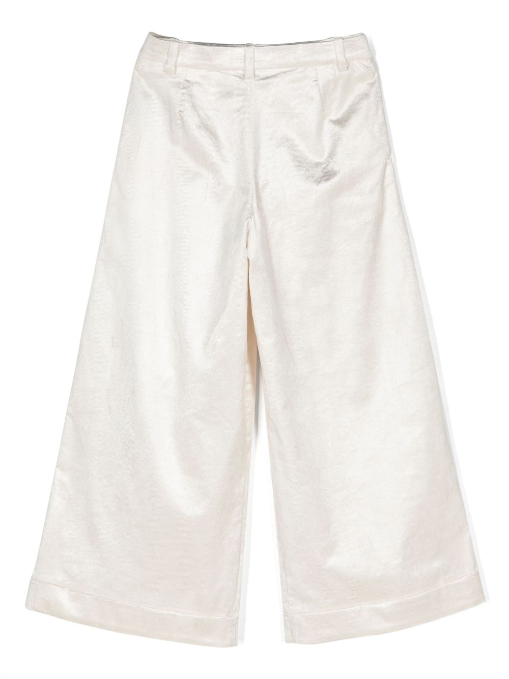 Pantalon côtelé blanc pour fille