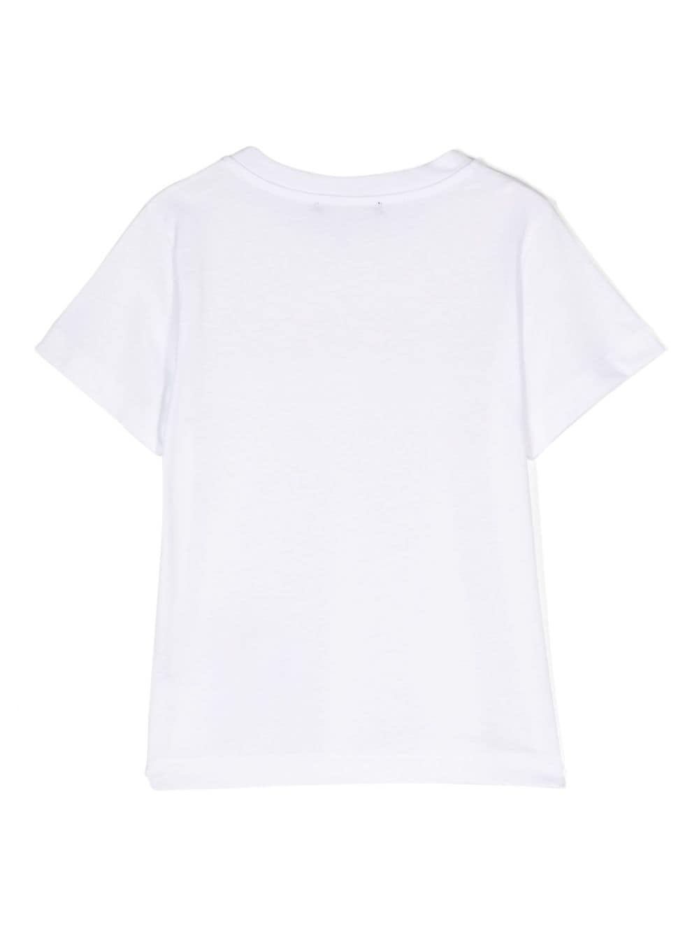 T-shirt bianca bambina con logo