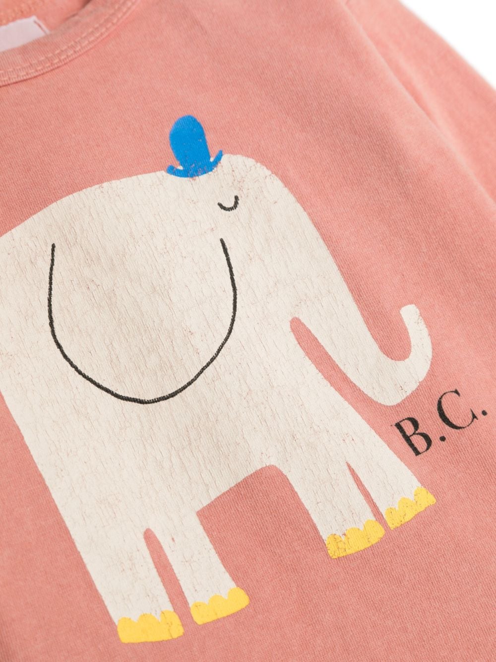 T-shirt bébé fille rose saumon avec imprimé