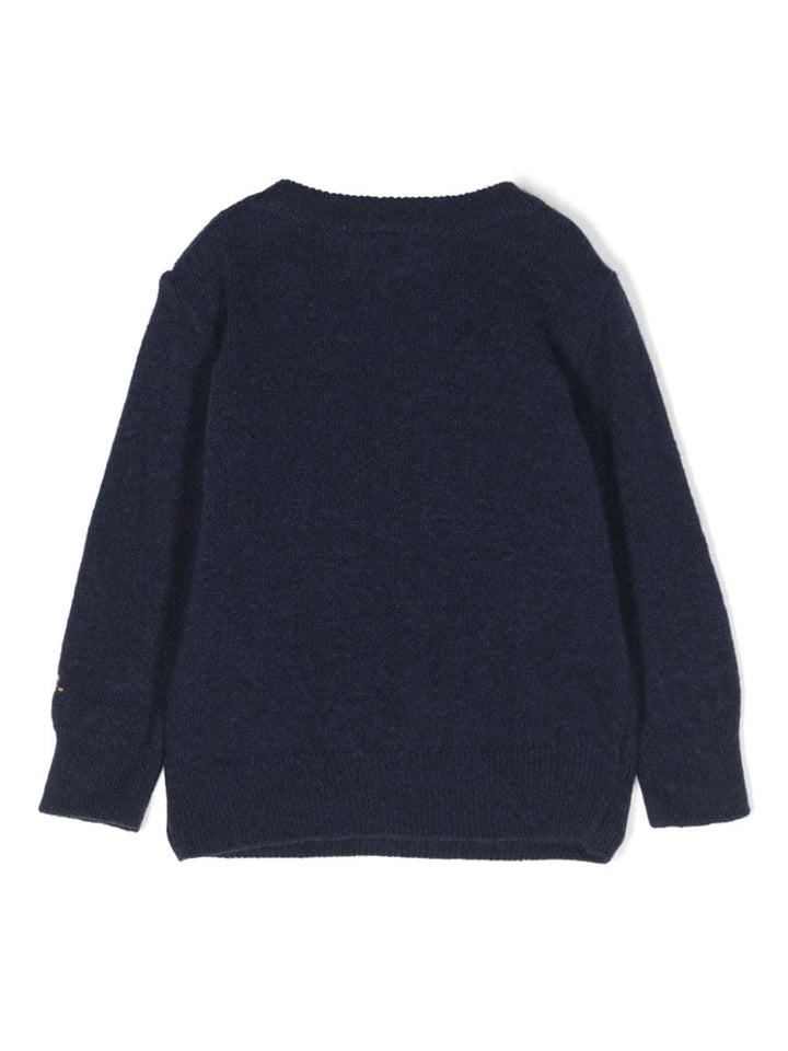 Pull nouveau-né bleu avec imprimé