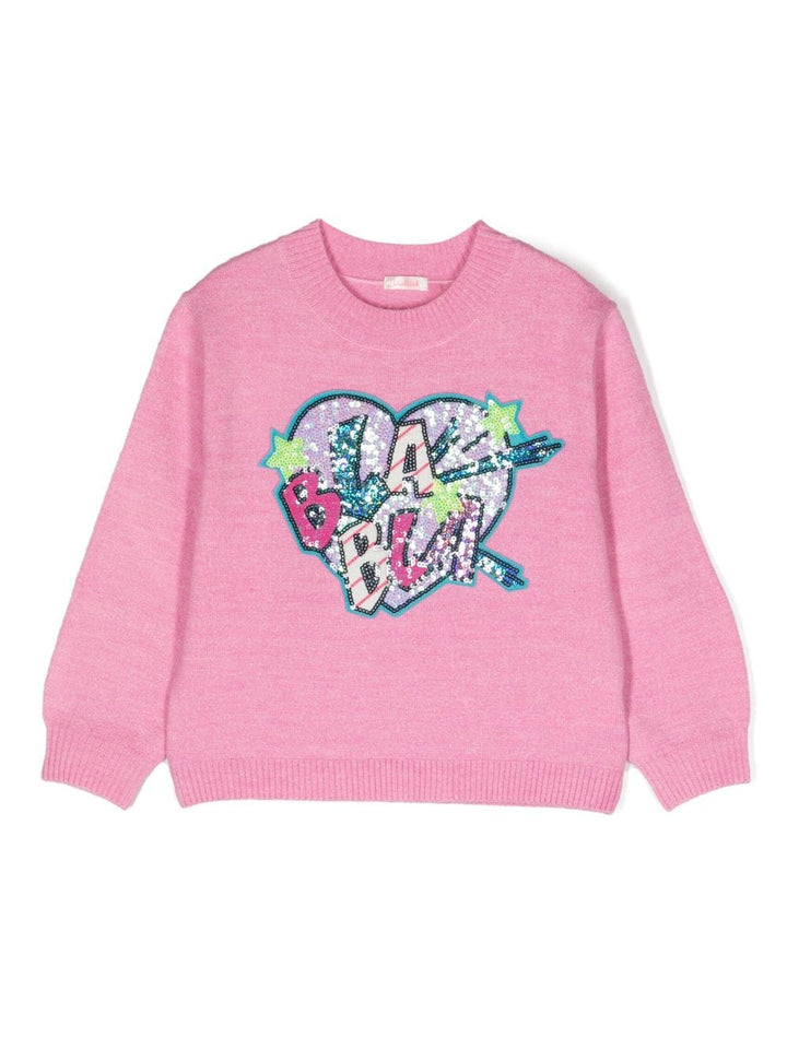 Pull rose pour fille