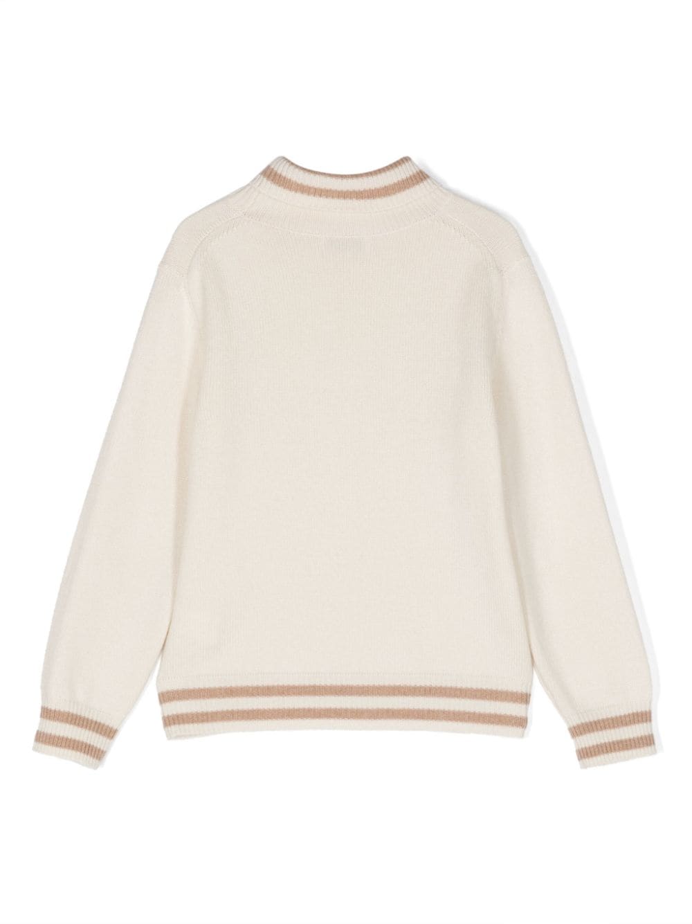 Pull bébé blanc crème et beige