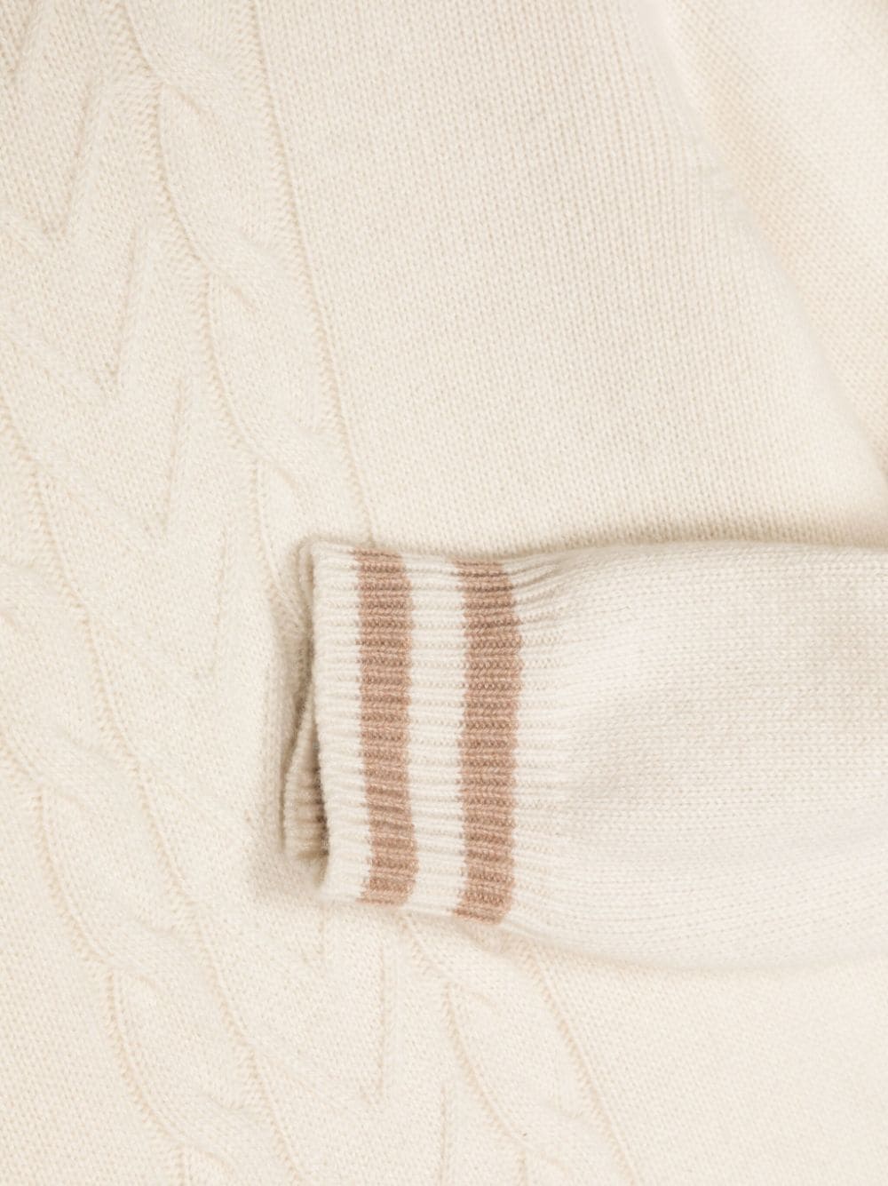 Pull bébé blanc crème et beige