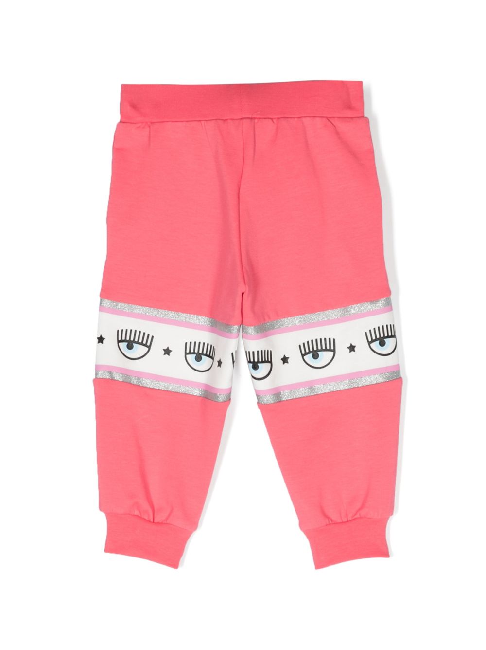 Pantalon rose avec logo imprimé