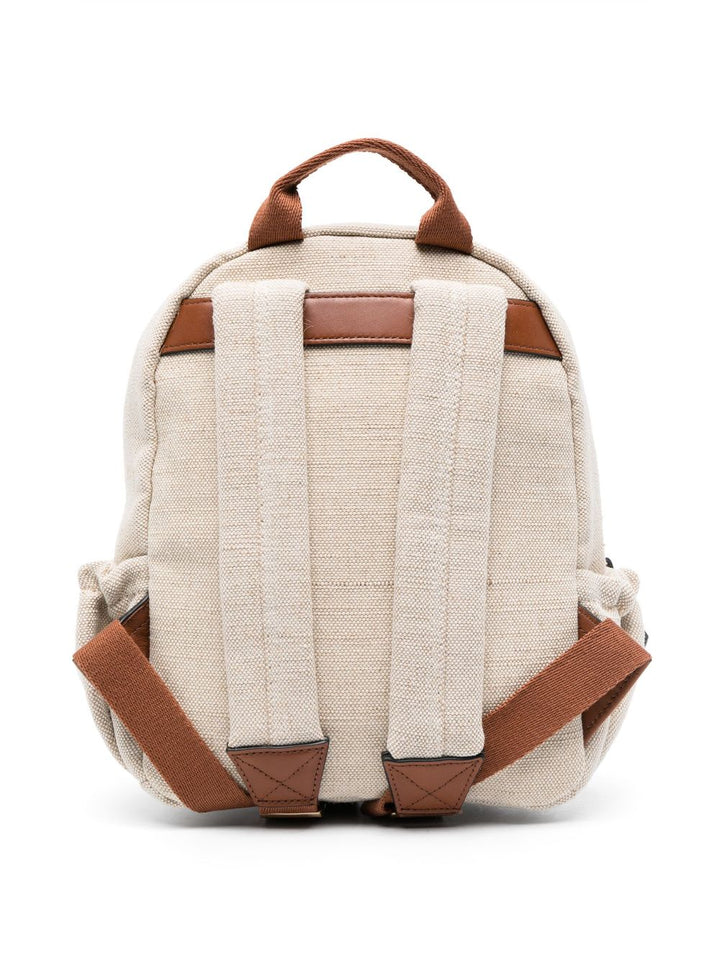 Sac à dos fille beige