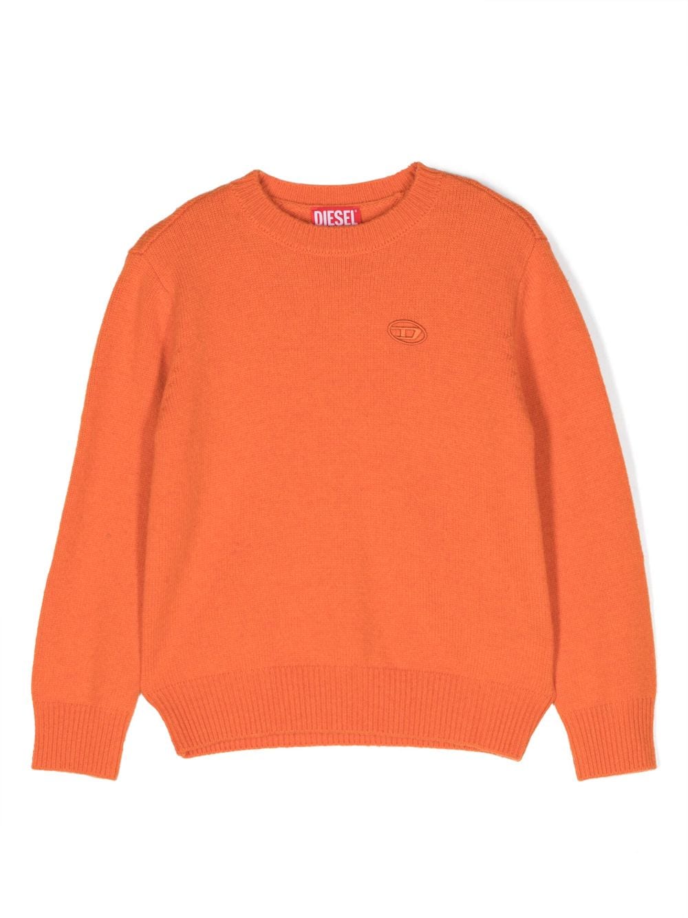 Chemise orange avec logo brodé
