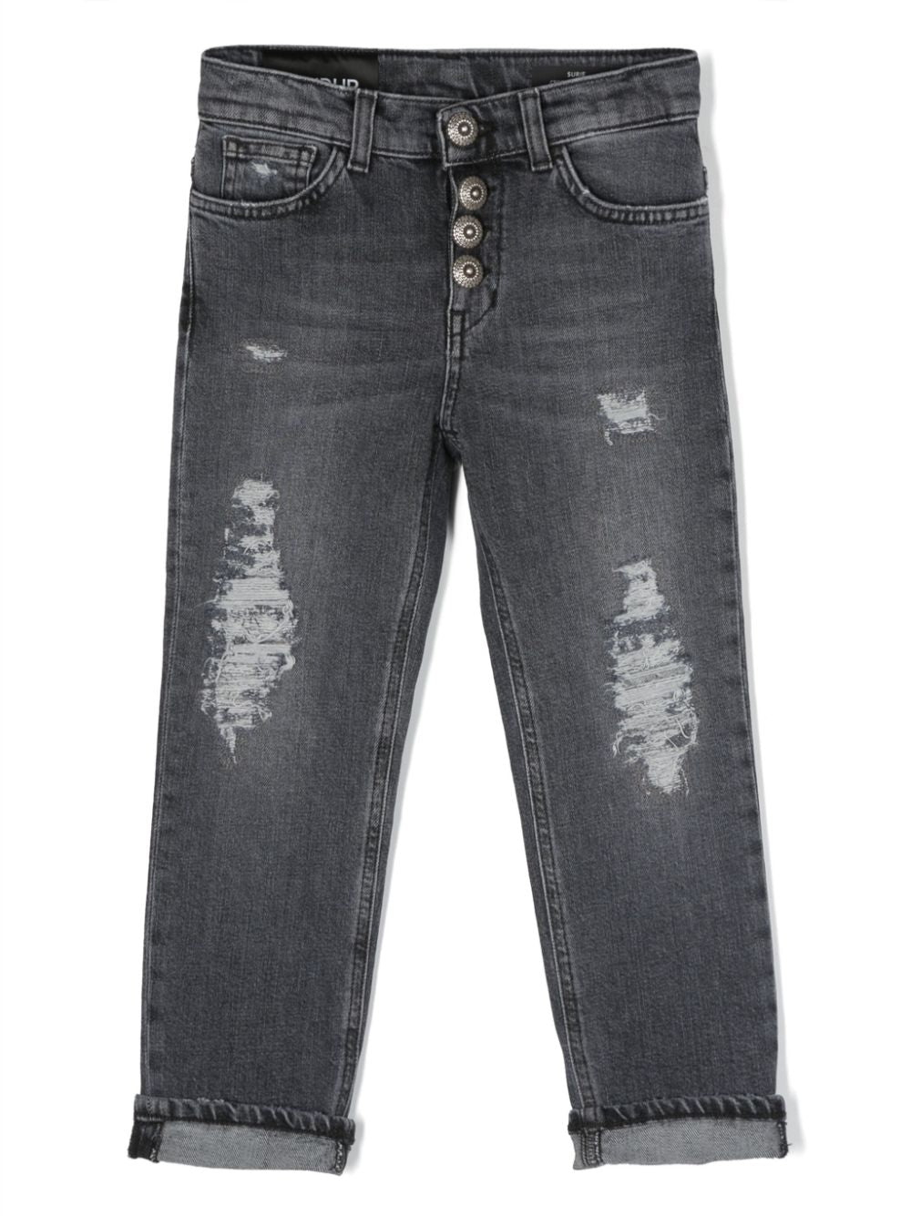 Pantalon en jean gris moyen fille
