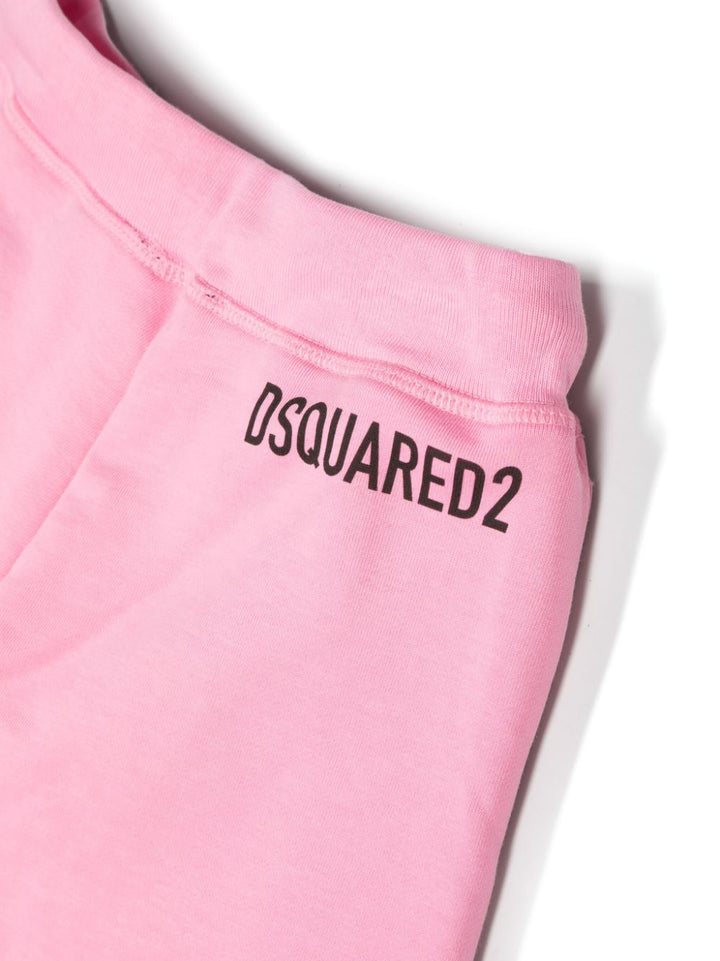 Pantalon unisexe rose bubblegum avec logo