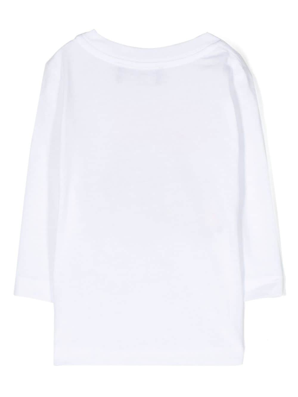 Chemise blanche, avec imprimé sur le devant