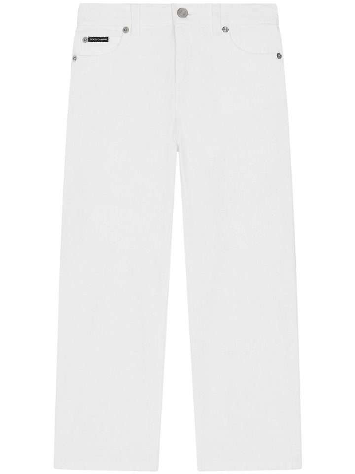 Pantalon en jean blanc pour fille