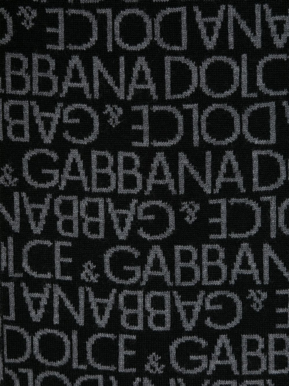Écharpe bébé noire et grise avec logo