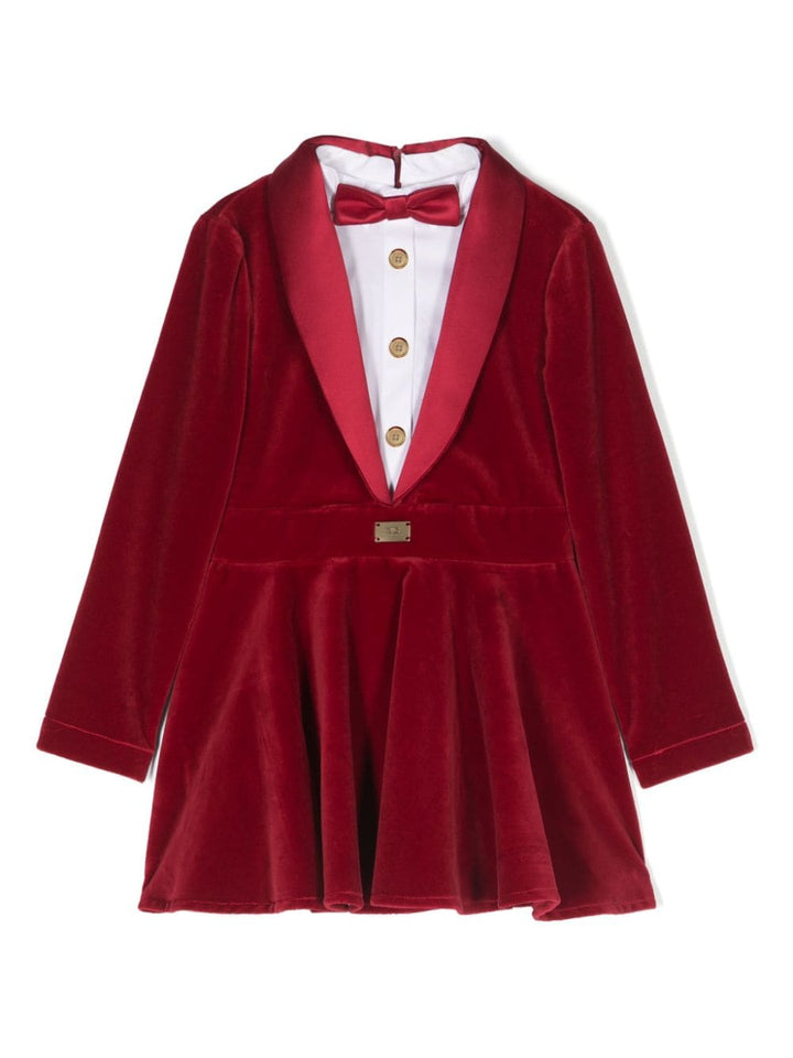 Robe rouge foncé pour petites filles