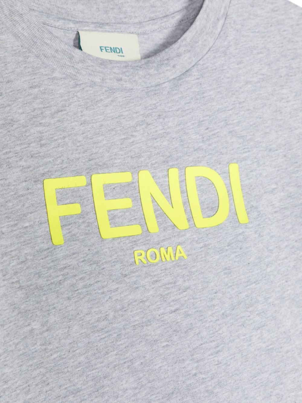 Maglia grigia con logo frontale giallo