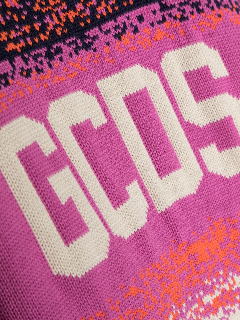 Maglione rosa pastello multicolor unisex con logo