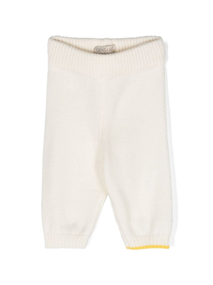 Pantaloni bianchi neonato unisex