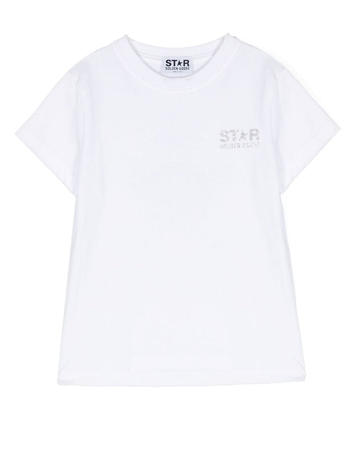 T-shirt fille blanc avec imprimé