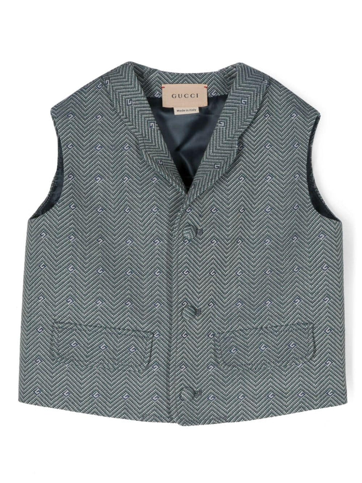 Gilet bleu bébé