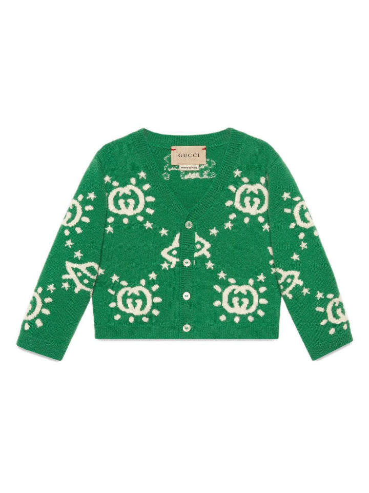 Cardigan verde neonato