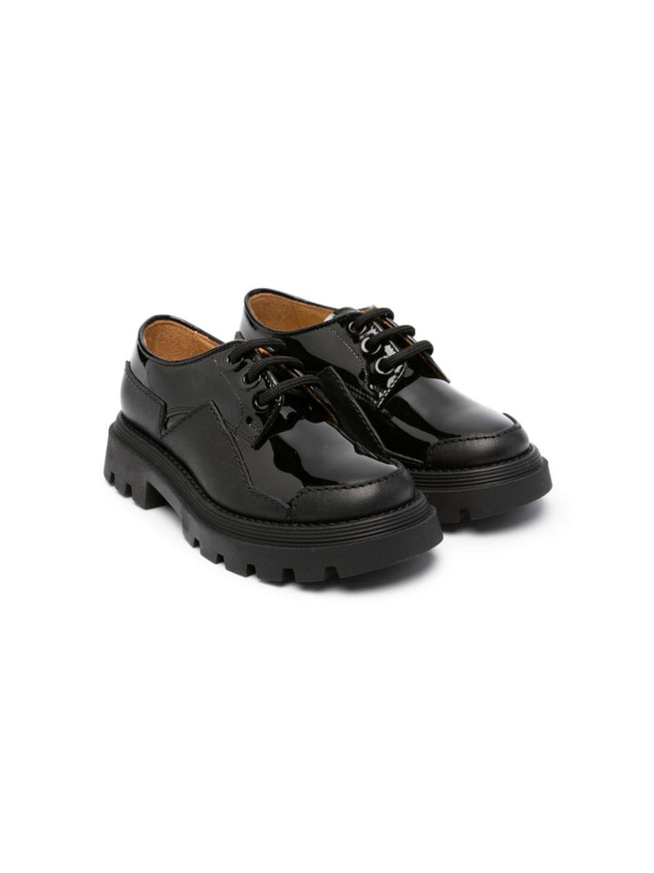 Chaussures enfants noires avec logo