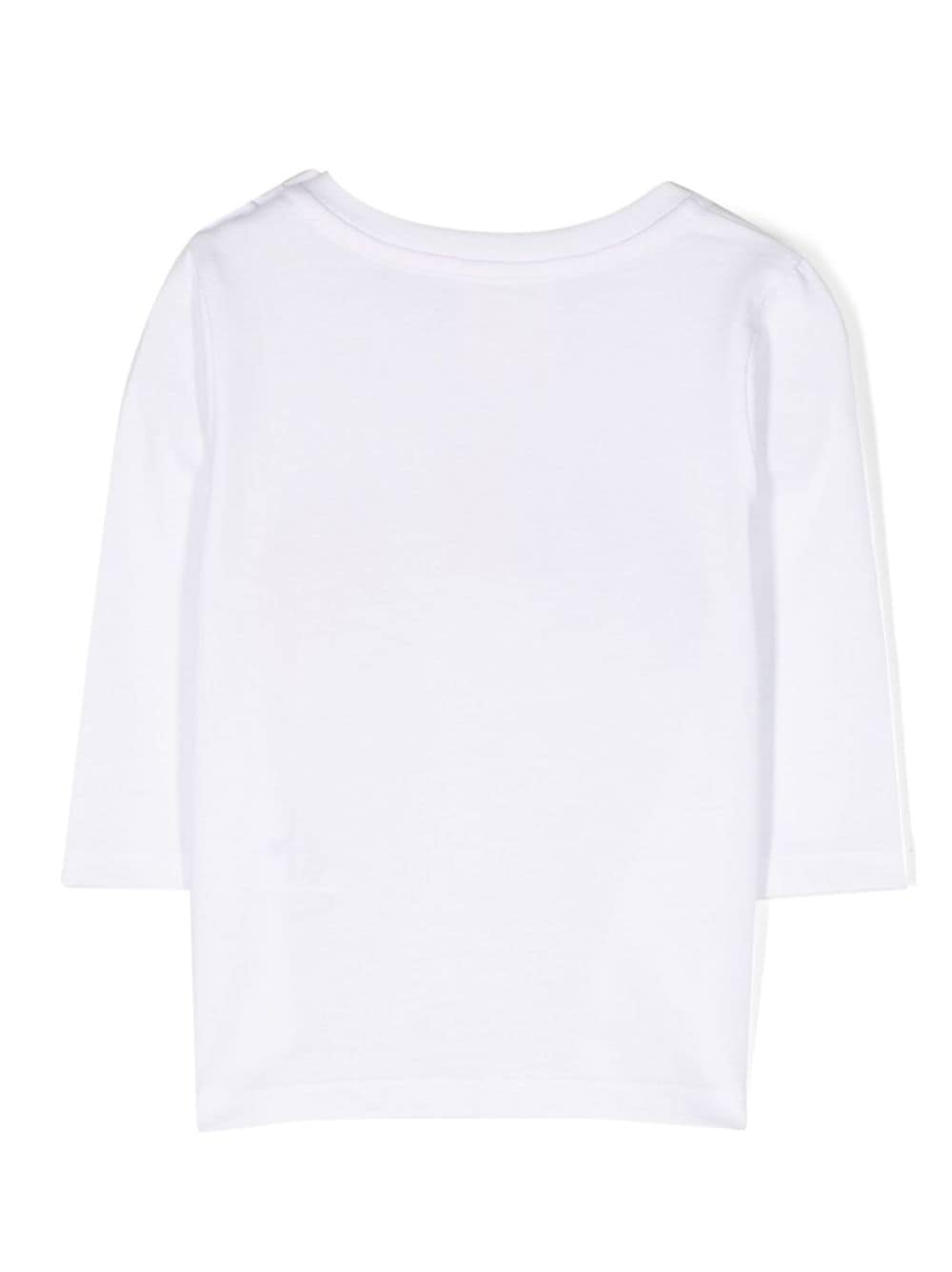 T-shirt nouveau-né blanc à imprimé multicolore