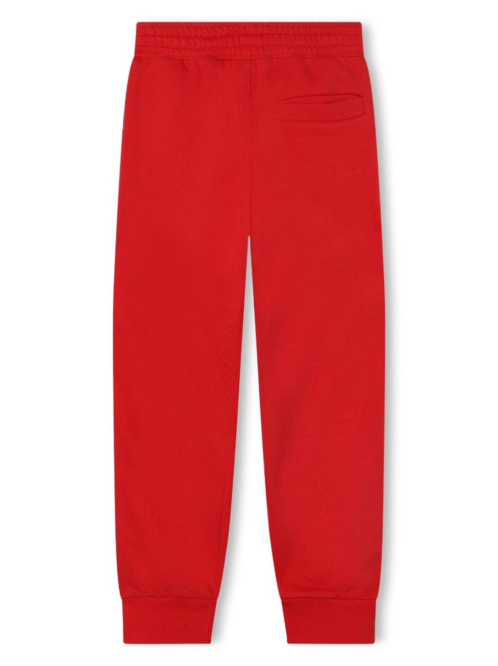 Pantalon rouge avec bandes latérales noires avec logo pour enfant