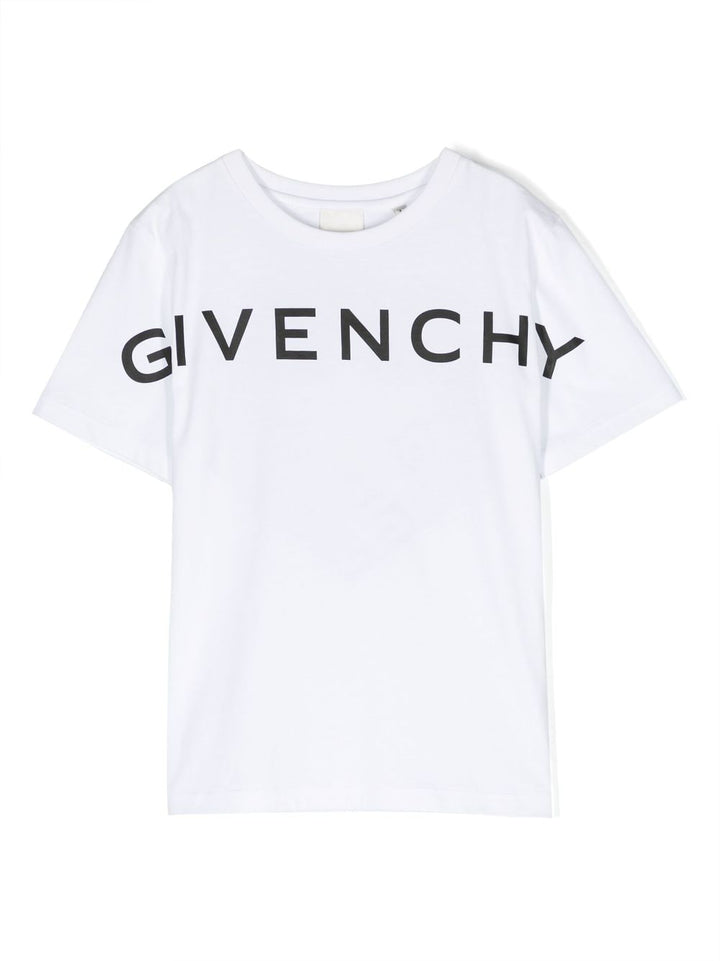 T-shirt enfant blanc avec imprimé noir