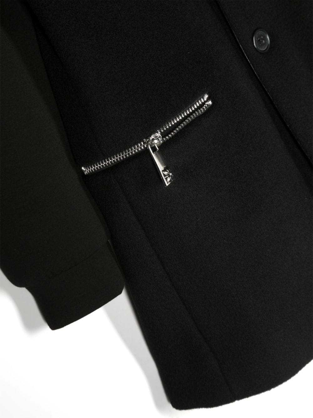 Manteau enfant noir avec application logo