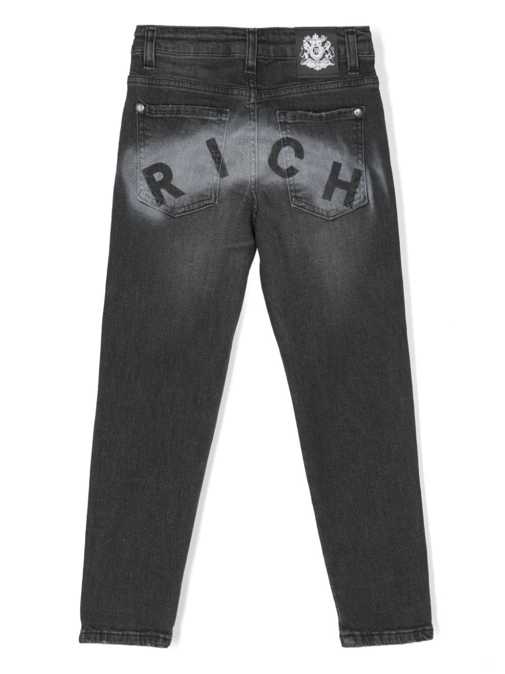 Pantalon en jean enfant noir avec logo