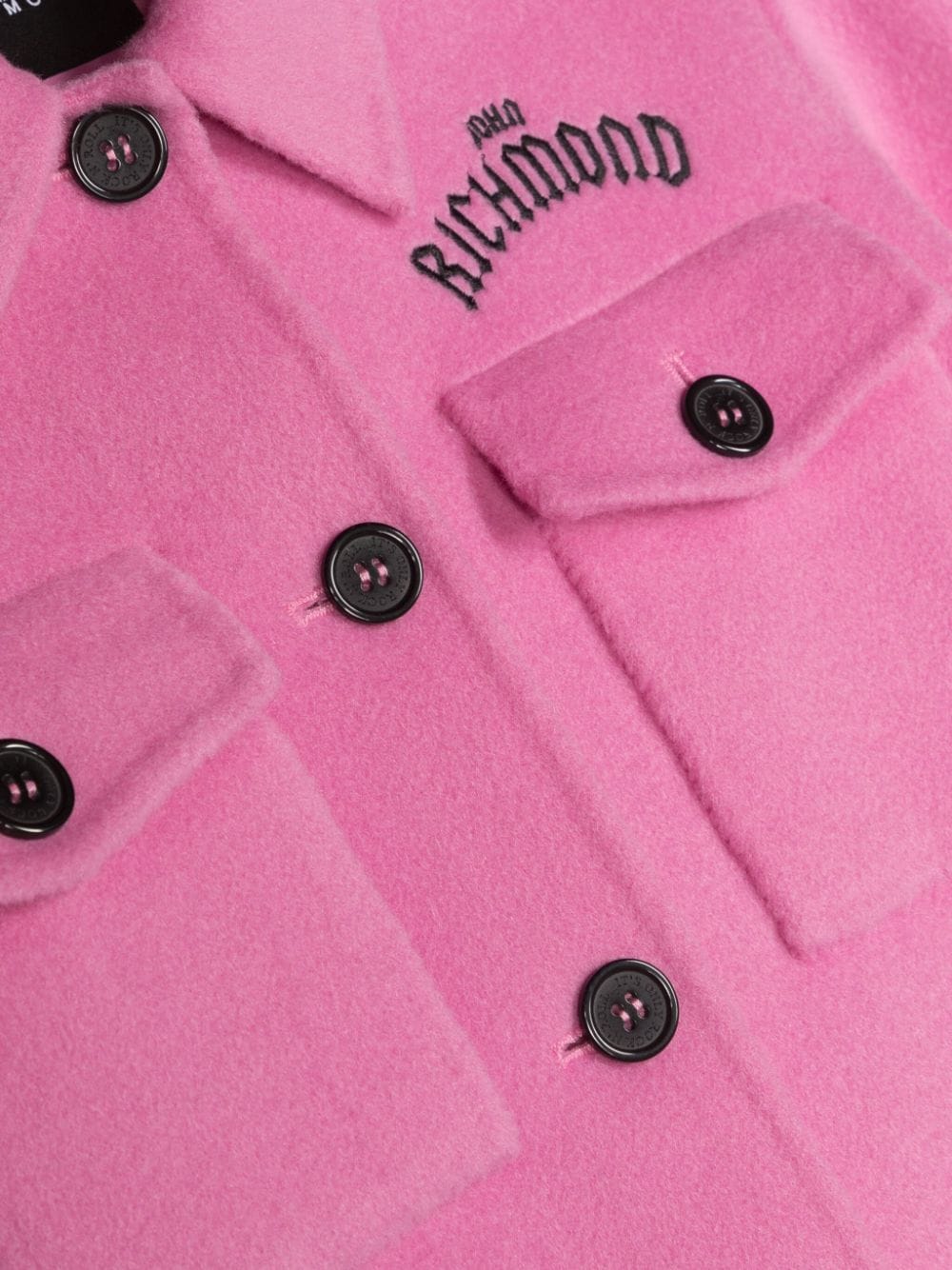 Veste fille rose pastel avec logo brodé